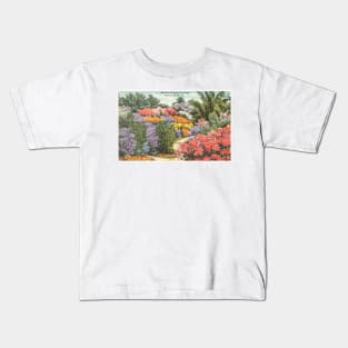 Rainbow Tropical Gardens, Boynton Beach, Fla. postcard Kids T-Shirt